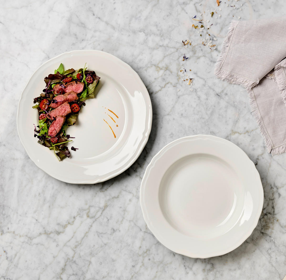 JÍDELNÍ SOUPRAVA porcelán keramika  - Basics, keramika - Novel