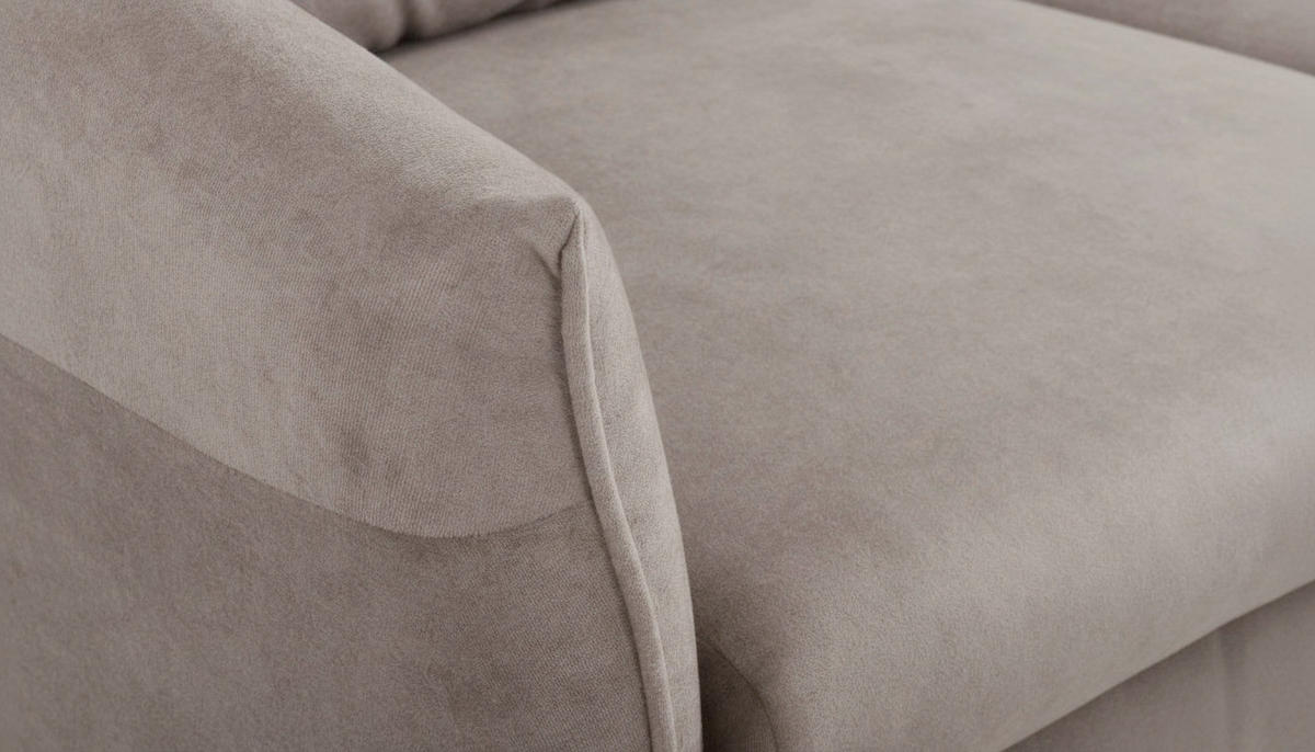 3-SITZER-SOFA  in Mikrofaser Taupe Skandinavisch, Modern  - Taupe/Buchefarben, Design, Holz/Textil (202cm) - Livetastic