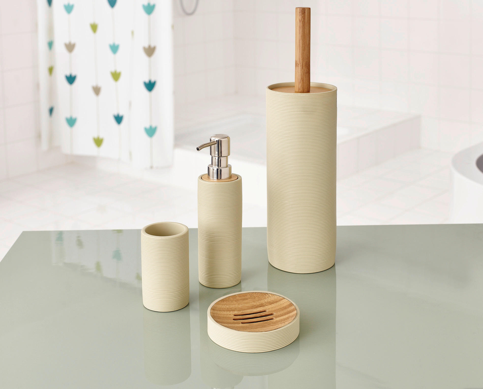 SEIFENSPENDER Holz, Metall, Kunststoff  - Beige, Basics, Holz/Kunststoff (6/20,5/6cm) - Sadena