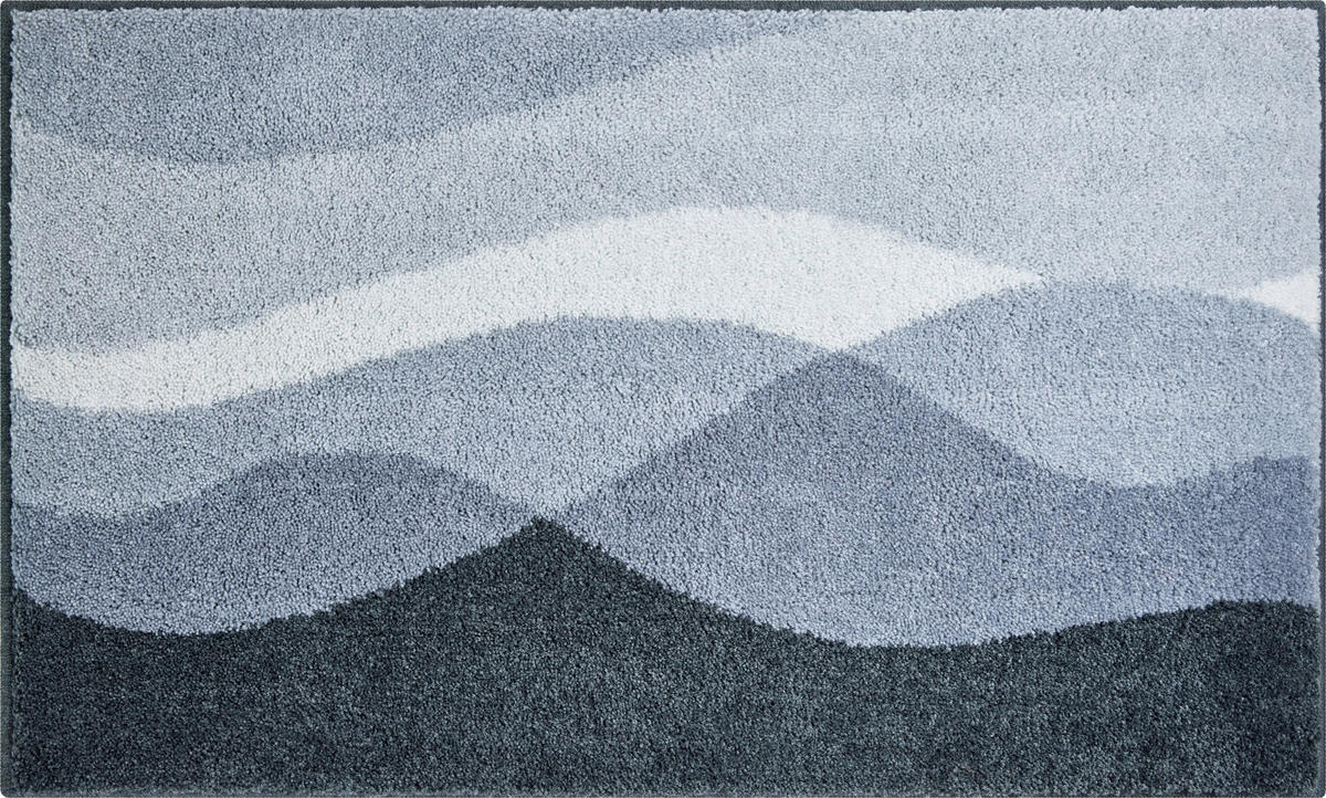 BADTEPPICH Hills Anthrazit 70/120 cm  - Anthrazit, Basics, Kunststoff/Textil (70/120cm) - Grund