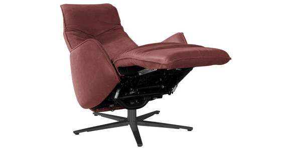 RELAXSESSEL in Leder Rotbraun - Rotbraun/Anthrazit, Design, Leder/Metall (71/114/84cm) - Johann Jakob
