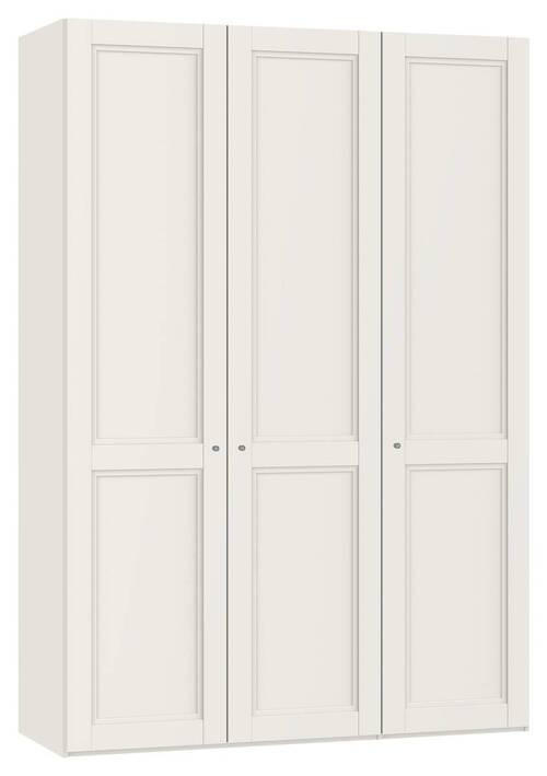 DREHTÜRENSCHRANK 153/220/59 cm 3-türig Weiß  - Silberfarben/Weiß, Design, Holzwerkstoff/Metall (153/220/59cm) - Jutzler