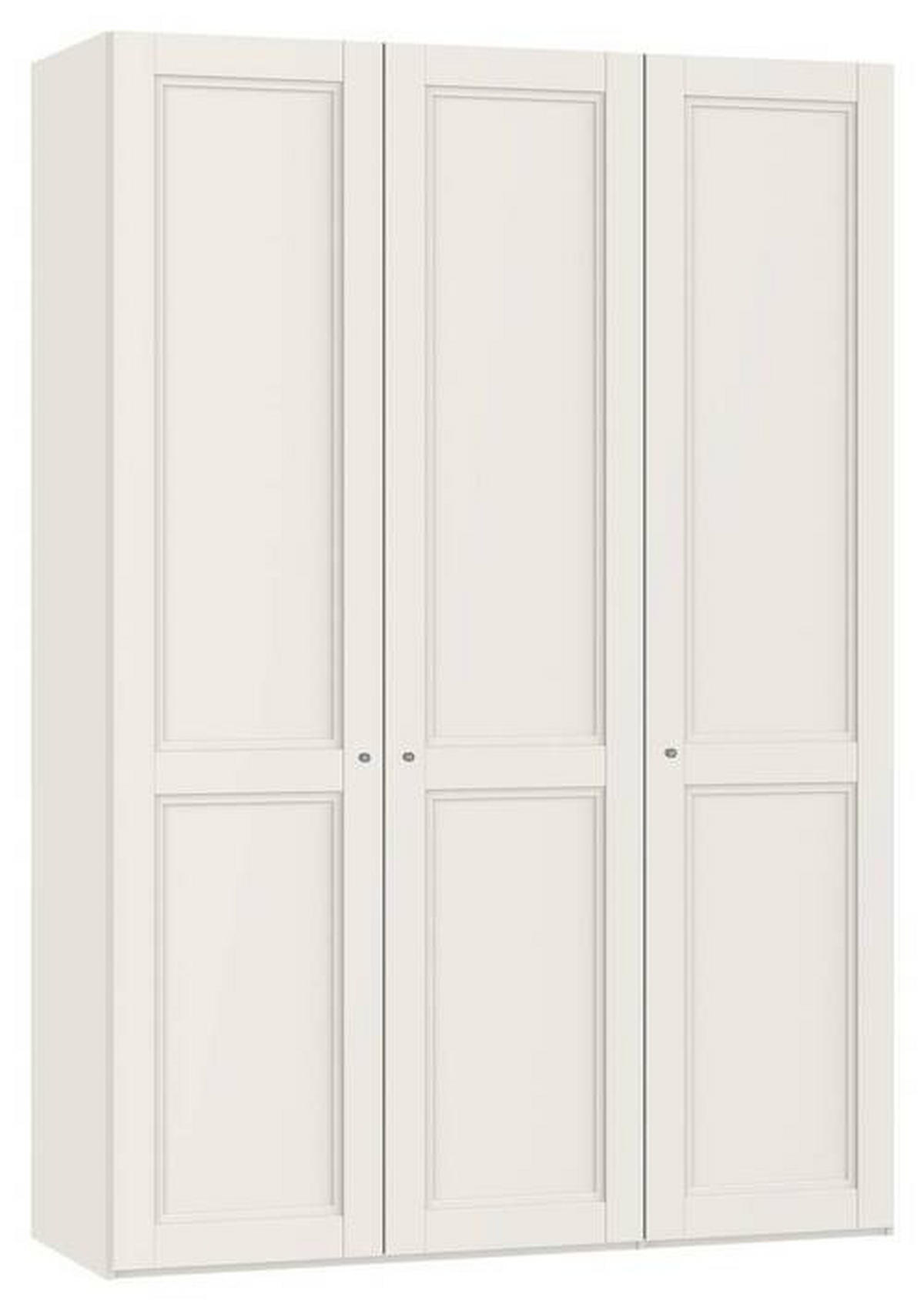 DREHTÜRENSCHRANK 153/220/59 cm 3-türig Weiß  - Silberfarben/Weiß, Design, Holzwerkstoff/Metall (153/220/59cm) - Jutzler