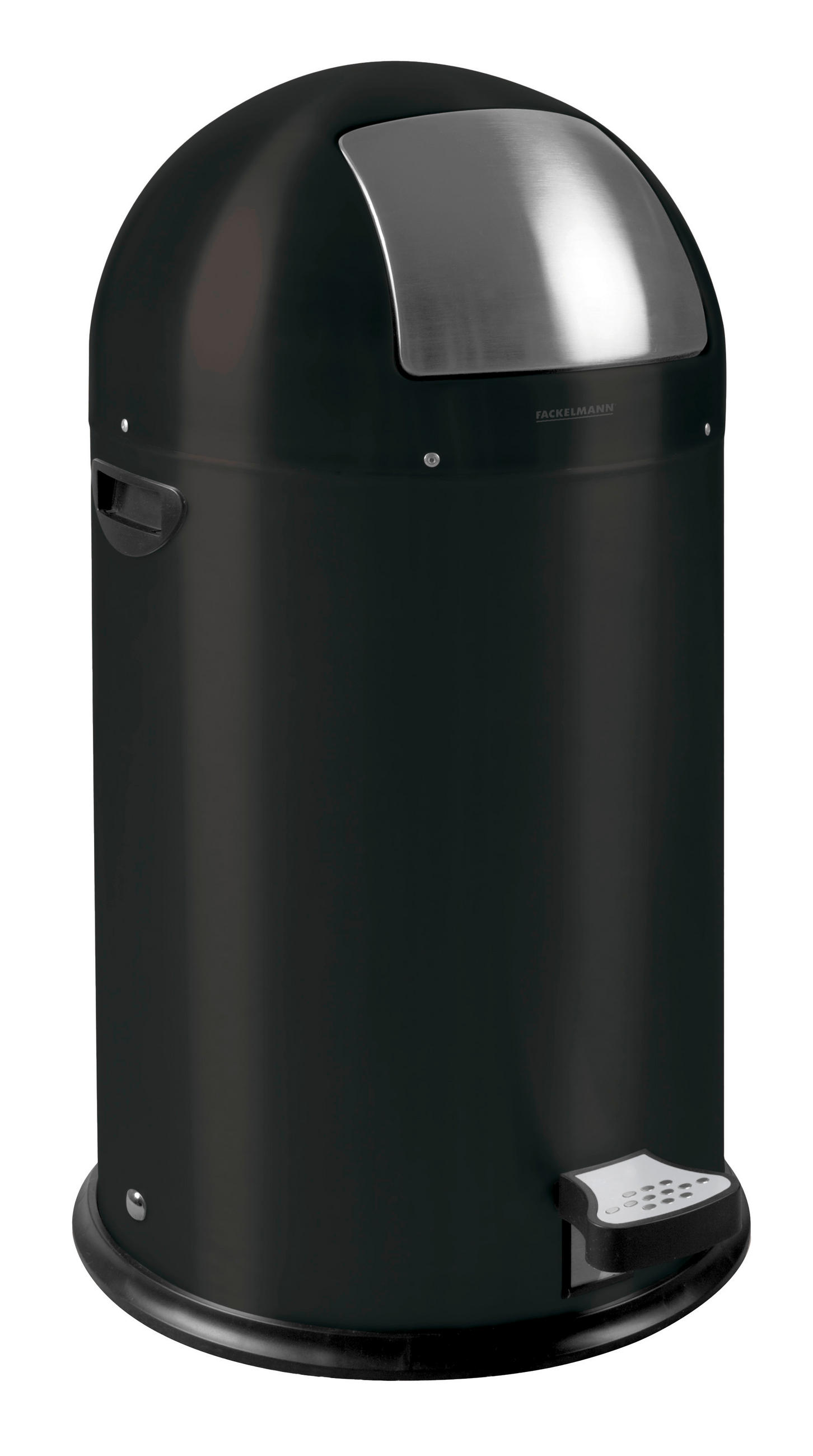 ABFALLEIMER Rome 33 L  - Anthrazit/Schwarz, Basics, Kunststoff/Metall (39/39/74cm) - Fackelmann