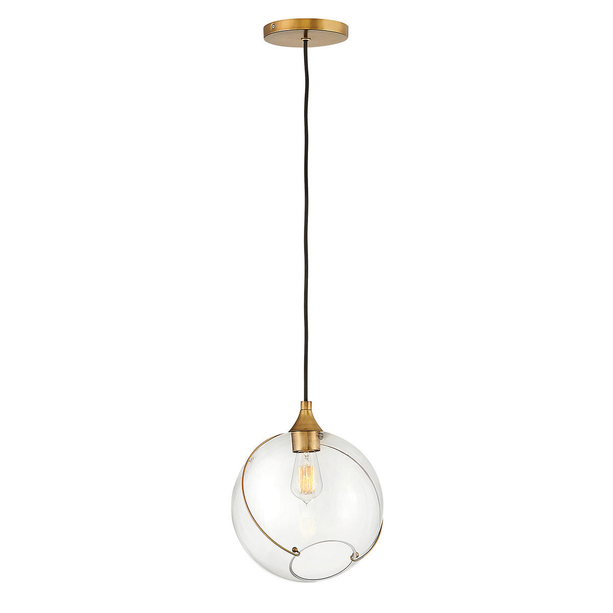HÄNGELEUCHTE Elstead Skye   - Messingfarben, Design, Glas/Metall (27.4/37cm) - Elstead Lighting