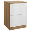 SCHUBKASTENUNTERSCHRANK 60/86/60 cm  in Weiß, Eichefarben  - Eichefarben/Weiß, Basics, Holzwerkstoff/Metall (60/86/60cm) - MID.YOU