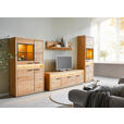 WOHNWAND  in Eichefarben  359/198/49 cm  - Eichefarben/Schwarz, KONVENTIONELL, Glas/Holz (359/198/49cm) - Cantus
