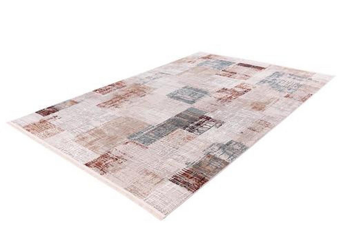 VINTAGE KOBEREC, 120/180 cm, šedá, růžová - šedá/růžová, Design, textil (120/180cm)