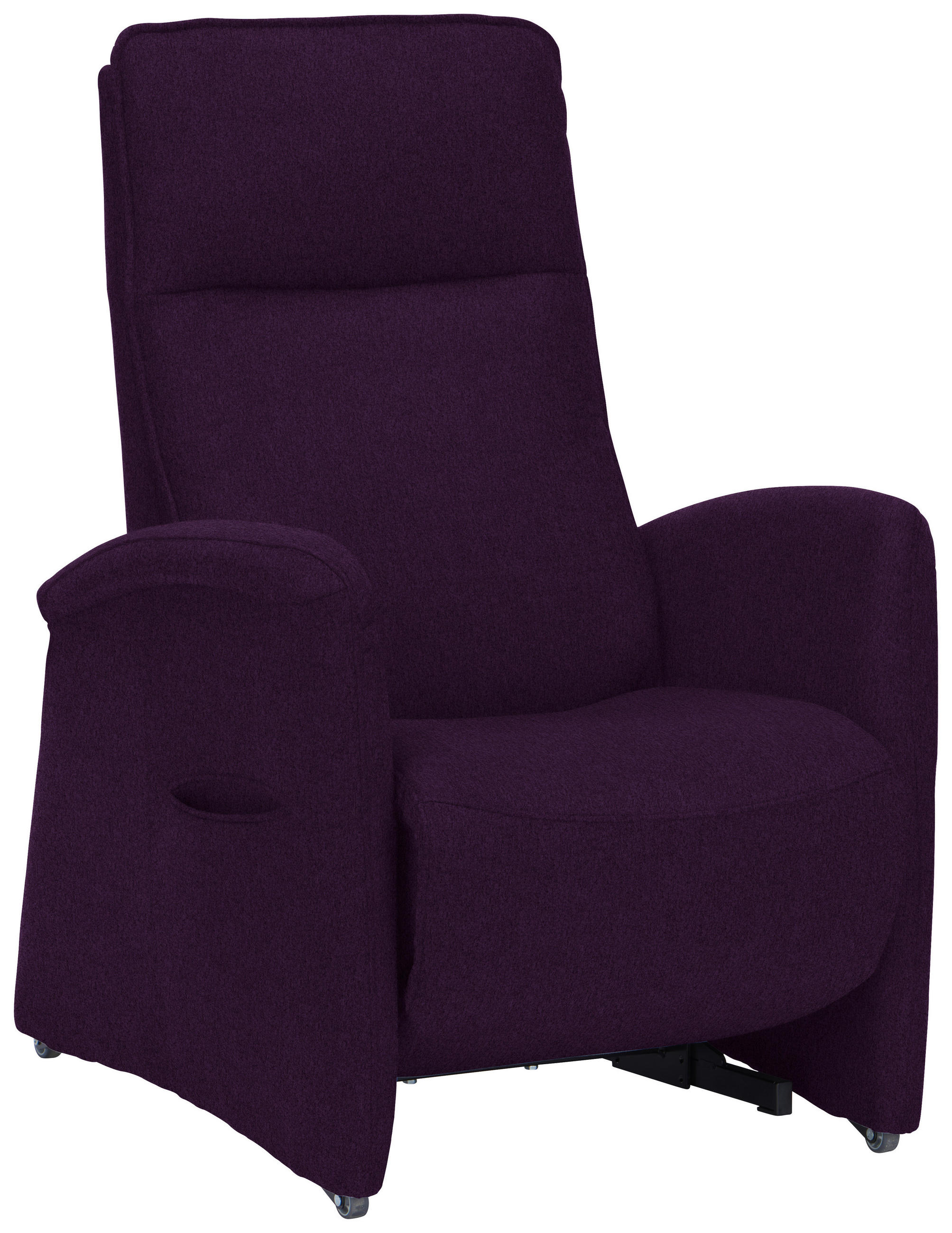 FERNSEHSESSEL in Chenille Violett  - Violett, KONVENTIONELL, Kunststoff/Textil (79-83/108/87cm) - Valdera