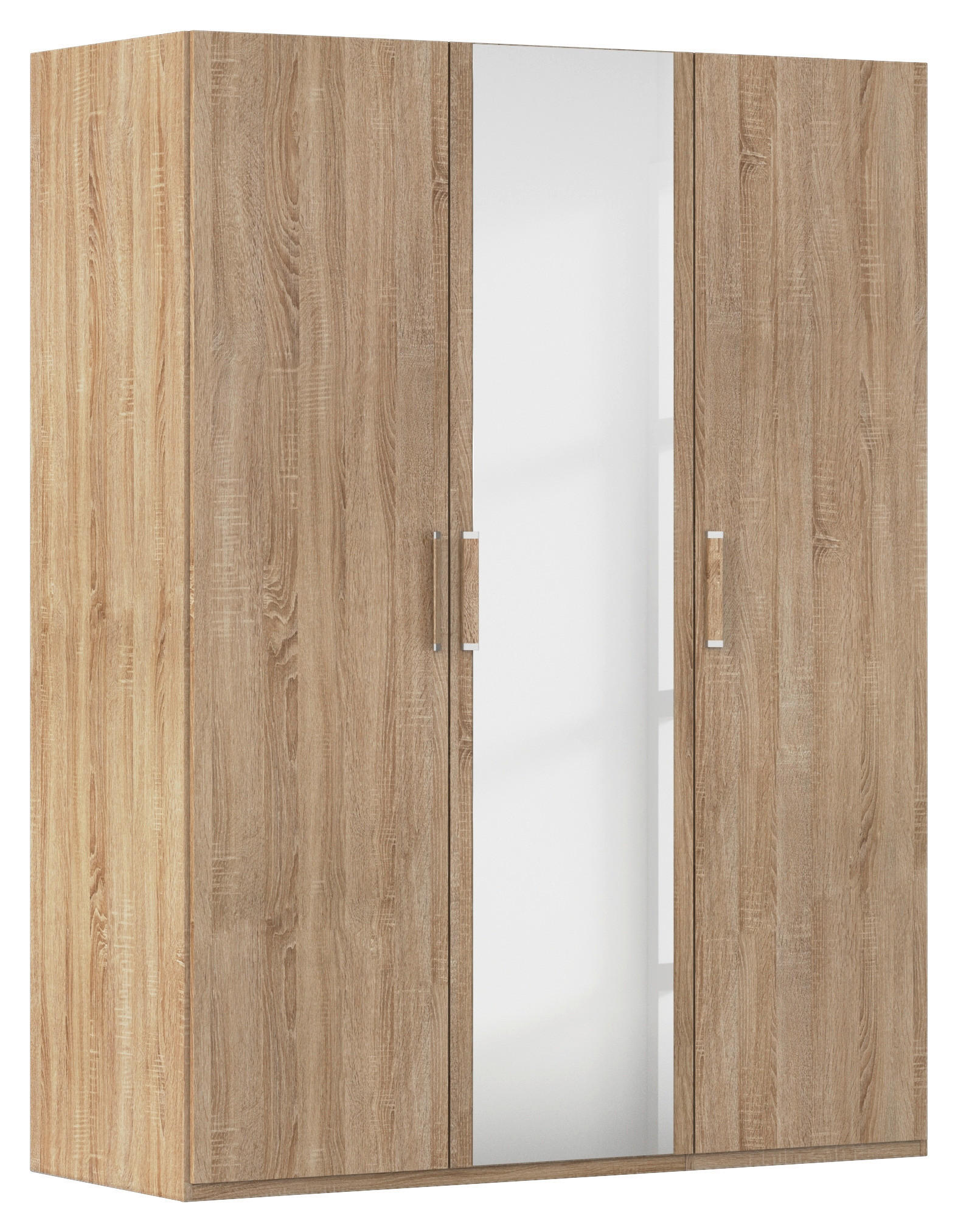 DREHTÜRENSCHRANK 151/197/60 cm 3-türig Eichefarben  - Eichefarben, Design, Glas/Holzwerkstoff (151/197/60cm) - Novel