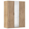 DREHTÜRENSCHRANK 151/197/60 cm 3-türig Eichefarben  - Eichefarben, Design, Glas/Holzwerkstoff (151/197/60cm) - Novel