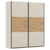 SCHWEBETÜRENSCHRANK in Champagner, Eiche Artisan  - Champagner/Eiche Artisan, Modern, Holzwerkstoff/Metall (175/210/59cm) - Rauch Möbel