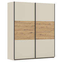 SCHWEBETÜRENSCHRANK in Champagner, Eiche Artisan  - Champagner/Eiche Artisan, Modern, Holzwerkstoff/Metall (175/210/59cm) - Rauch Möbel