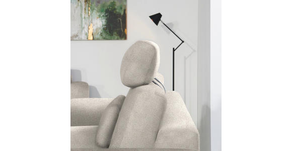 3-SITZER-SOFA Struktur Creme  - Creme/Schwarz, Design, Holz/Textil (196/85-104/95cm) - Novel