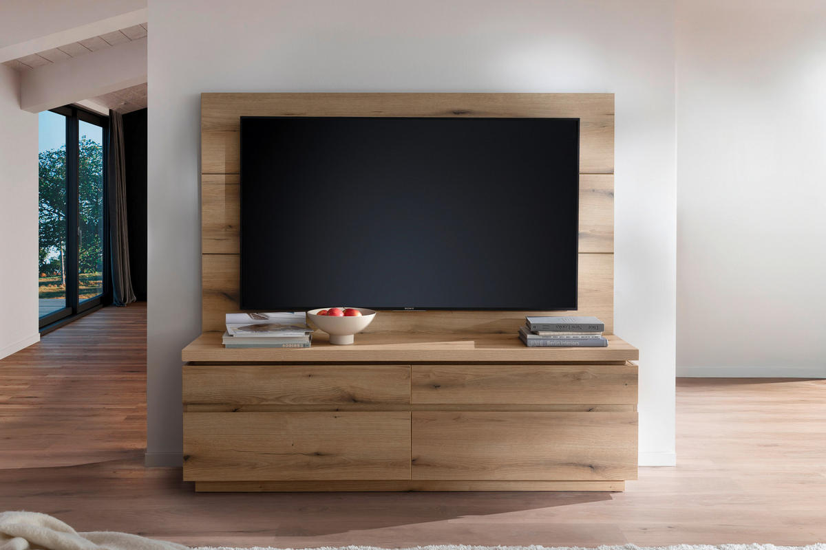 WOHNWAND  Eichefarben 180/164/40 cm  - Eichefarben, Design, Holzwerkstoff (180/164/40cm) - Livetastic