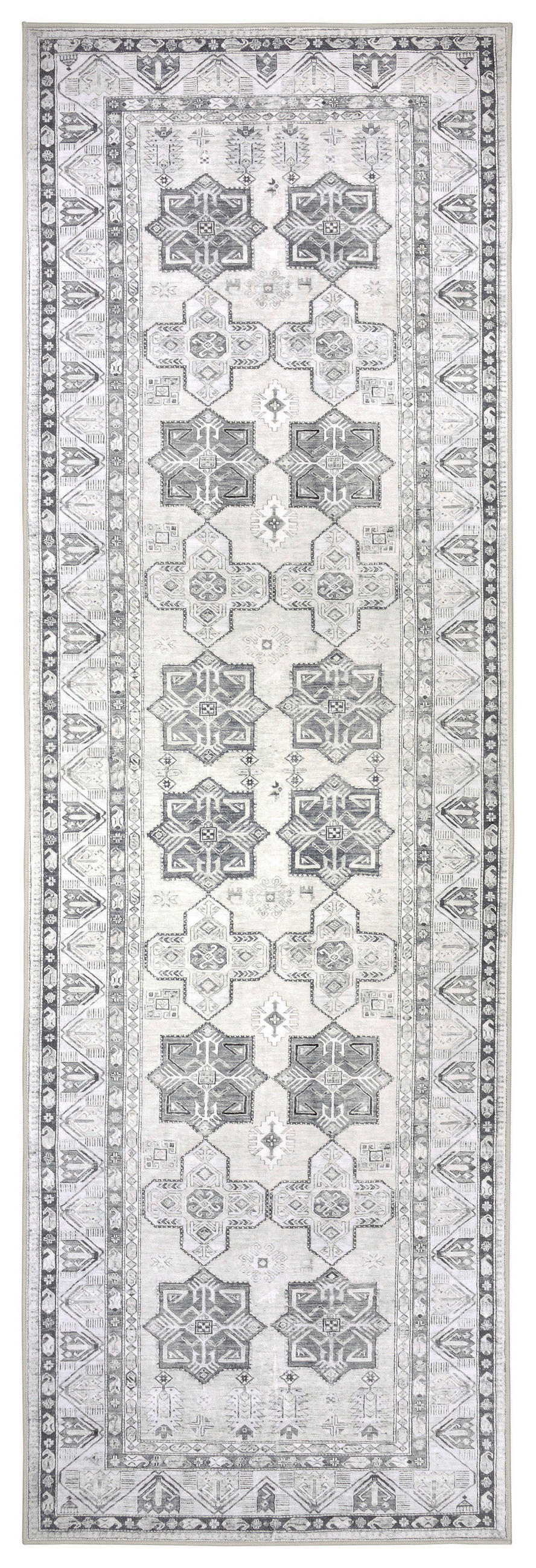 LÄUFER 80/250 cm LIVING-CLASSIC Hellgrau, Greige  - Greige/Hellgrau, Design, Kunststoff/Textil (80/250cm) - Lindorug