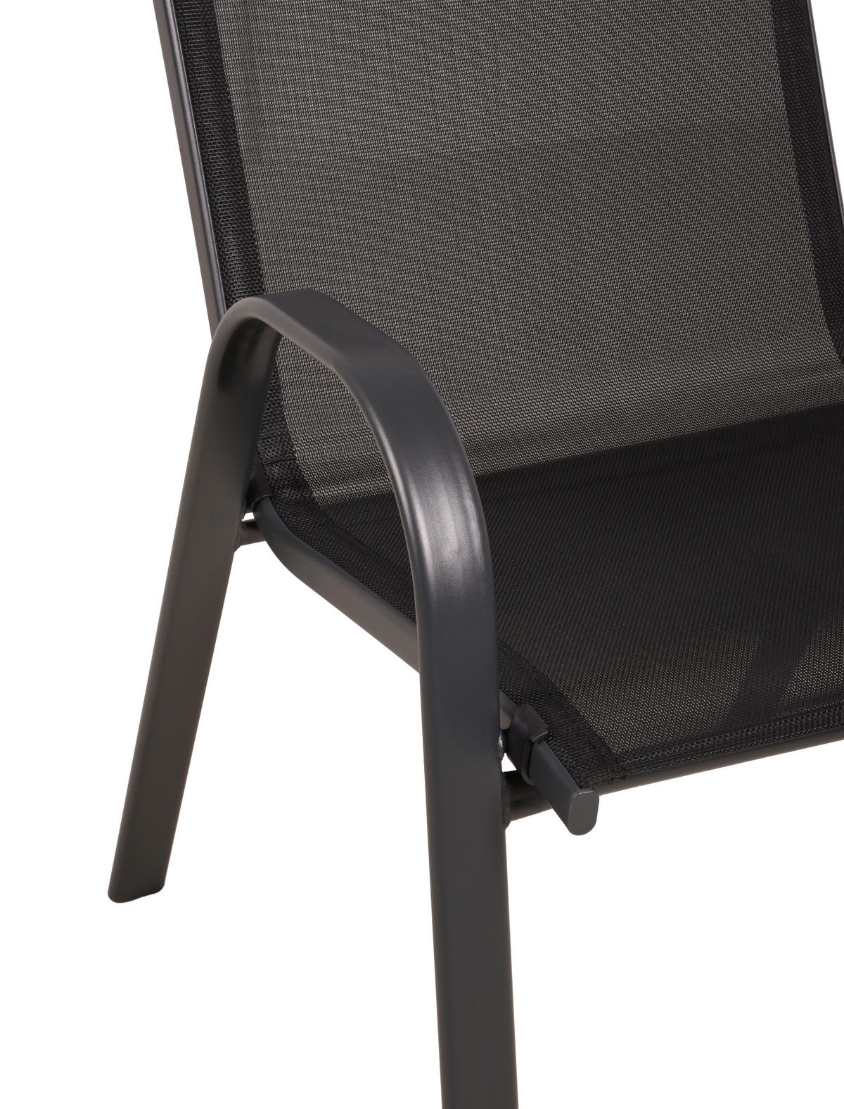 GARTENSTUHL-SET Metall, Kunststoff Anthrazit, Schwarz  - Anthrazit/Schwarz, MODERN, Kunststoff/Metall (55/94/73cm) - Gardenson