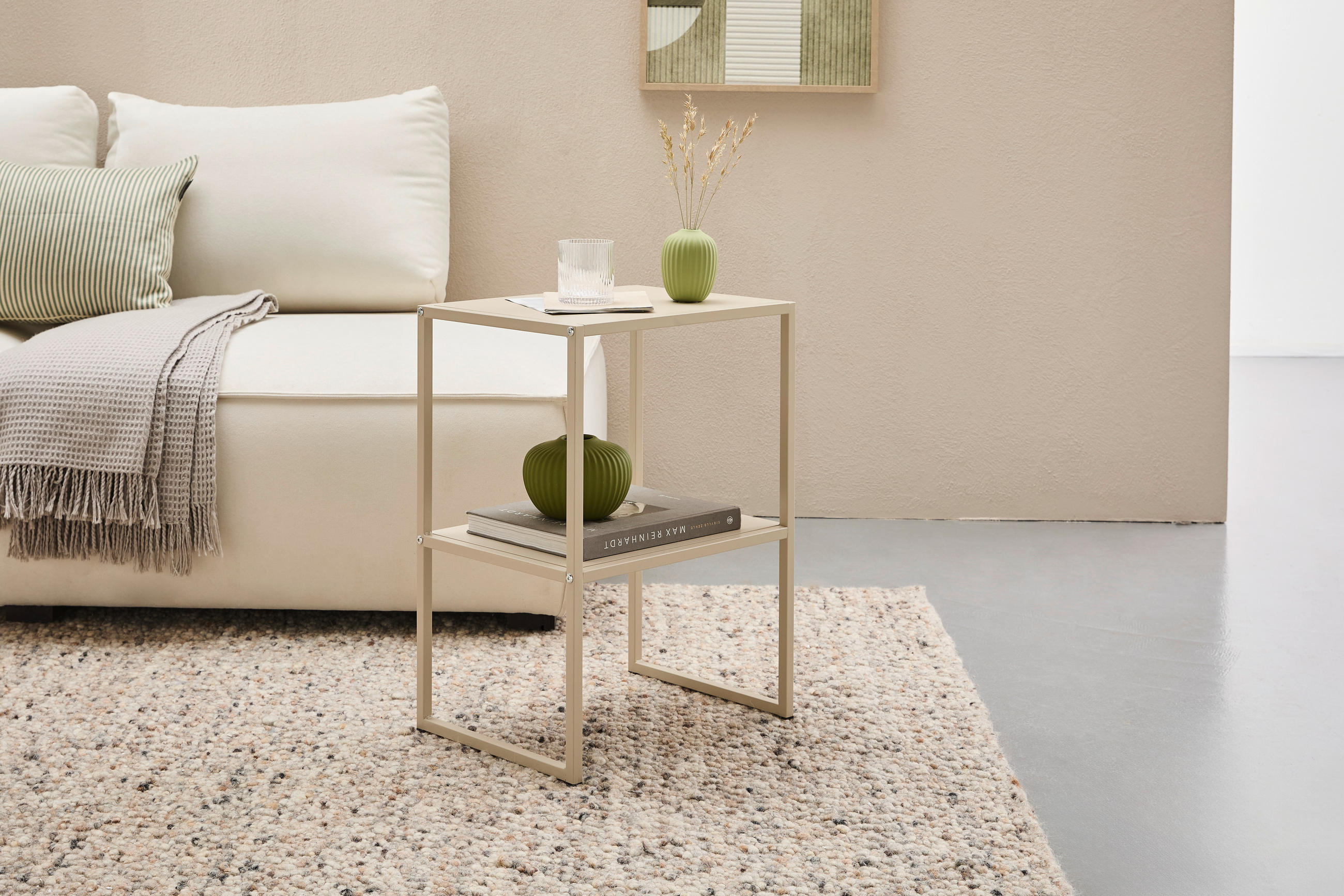 BEISTELLTISCH 43/33/60 cm Kaschmir rechteckig  - Kaschmir, Design, Holzwerkstoff/Metall (43/33/60cm) - home24