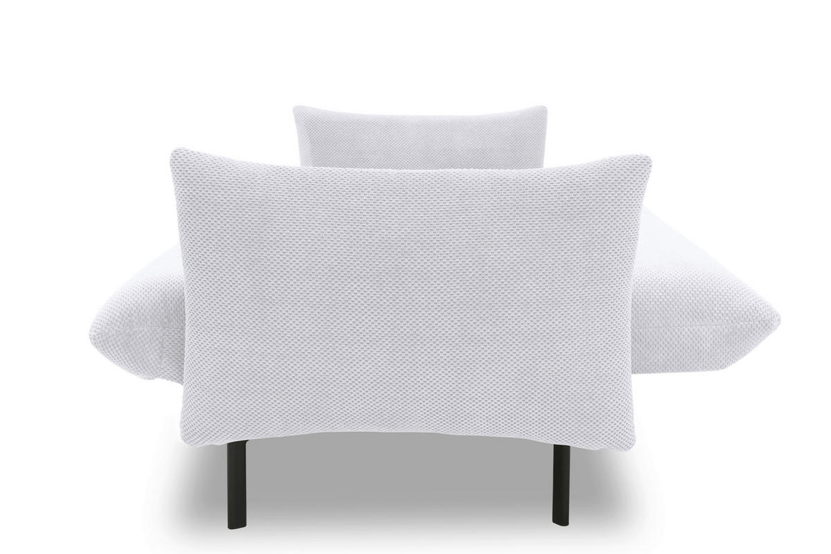 SCHLAFSOFA in Mikrofaser Silberfarben  - Silberfarben/Schwarz, Design, Textil/Metall (234/102/95cm) - MID.YOU