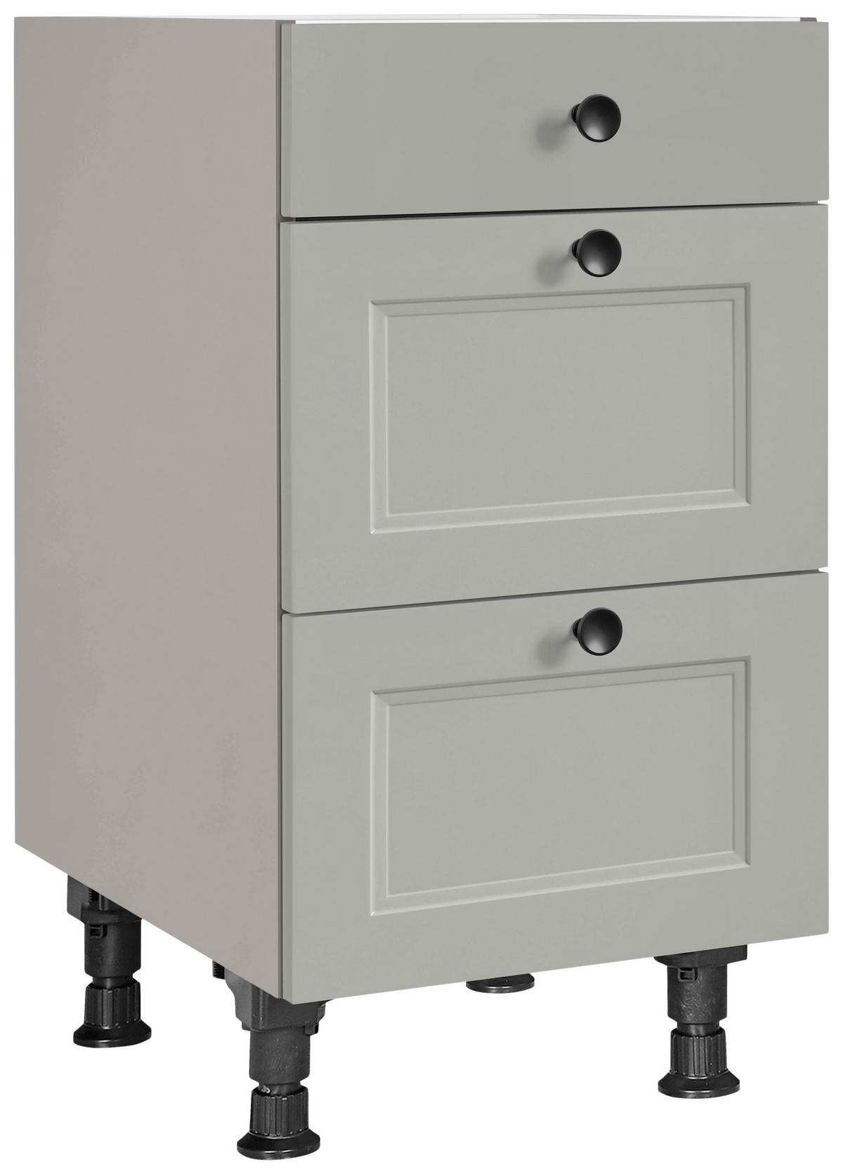 SCHUBKASTENUNTERSCHRANK 45/87/56 cm  in Grau  - Schwarz/Grau, MODERN, Holzwerkstoff/Metall (45/87/56cm) - Nobilia