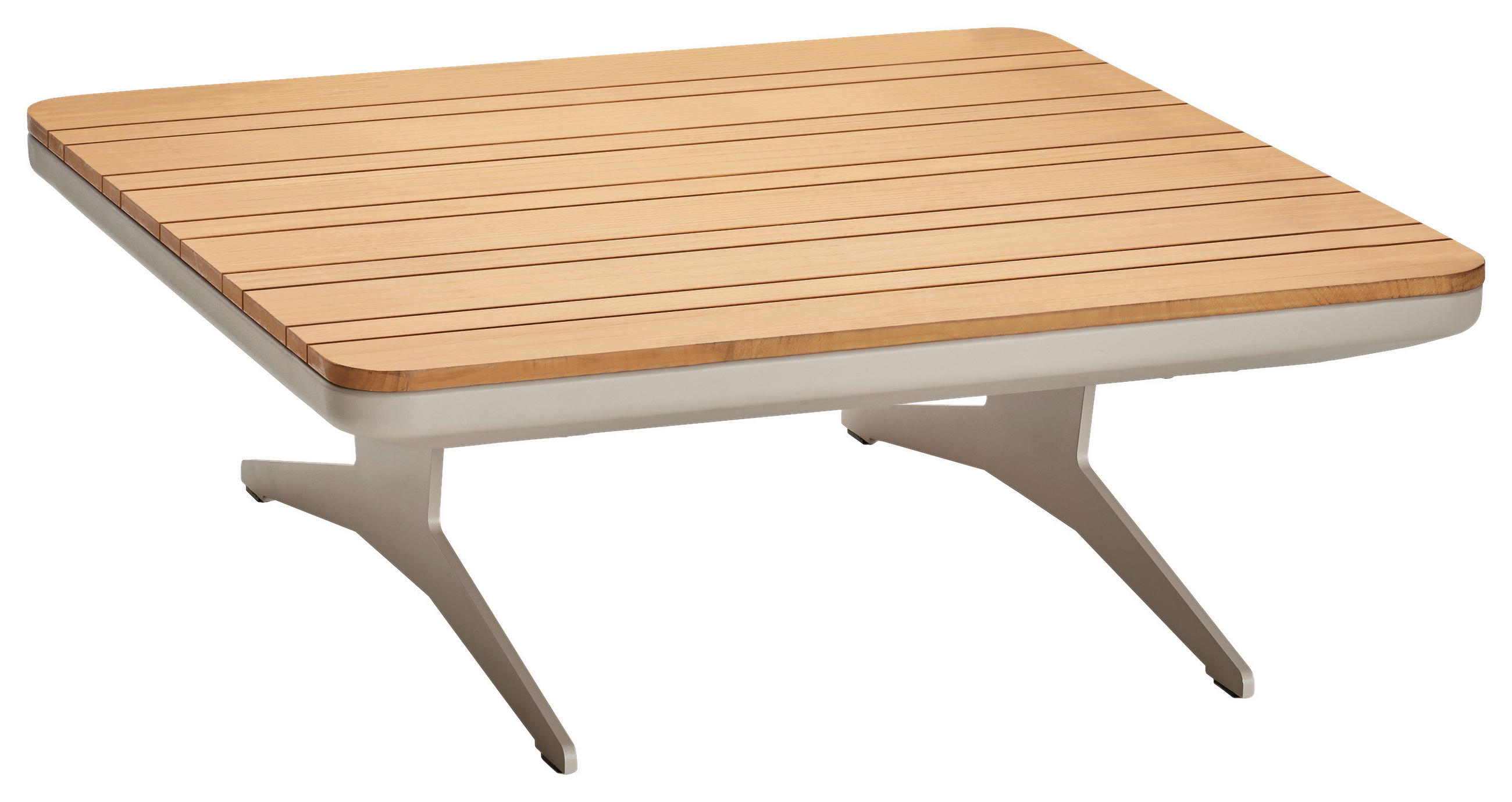 LOUNGETISCH 84/84/31 cm Holz, Metall  - Greige/Teakfarben, Basics, Holz/Metall (84/84/31cm) - Stern