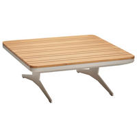 LOUNGETISCH 84/84/31 cm Holz, Metall  - Greige/Teakfarben, Basics, Holz/Metall (84/84/31cm) - Stern