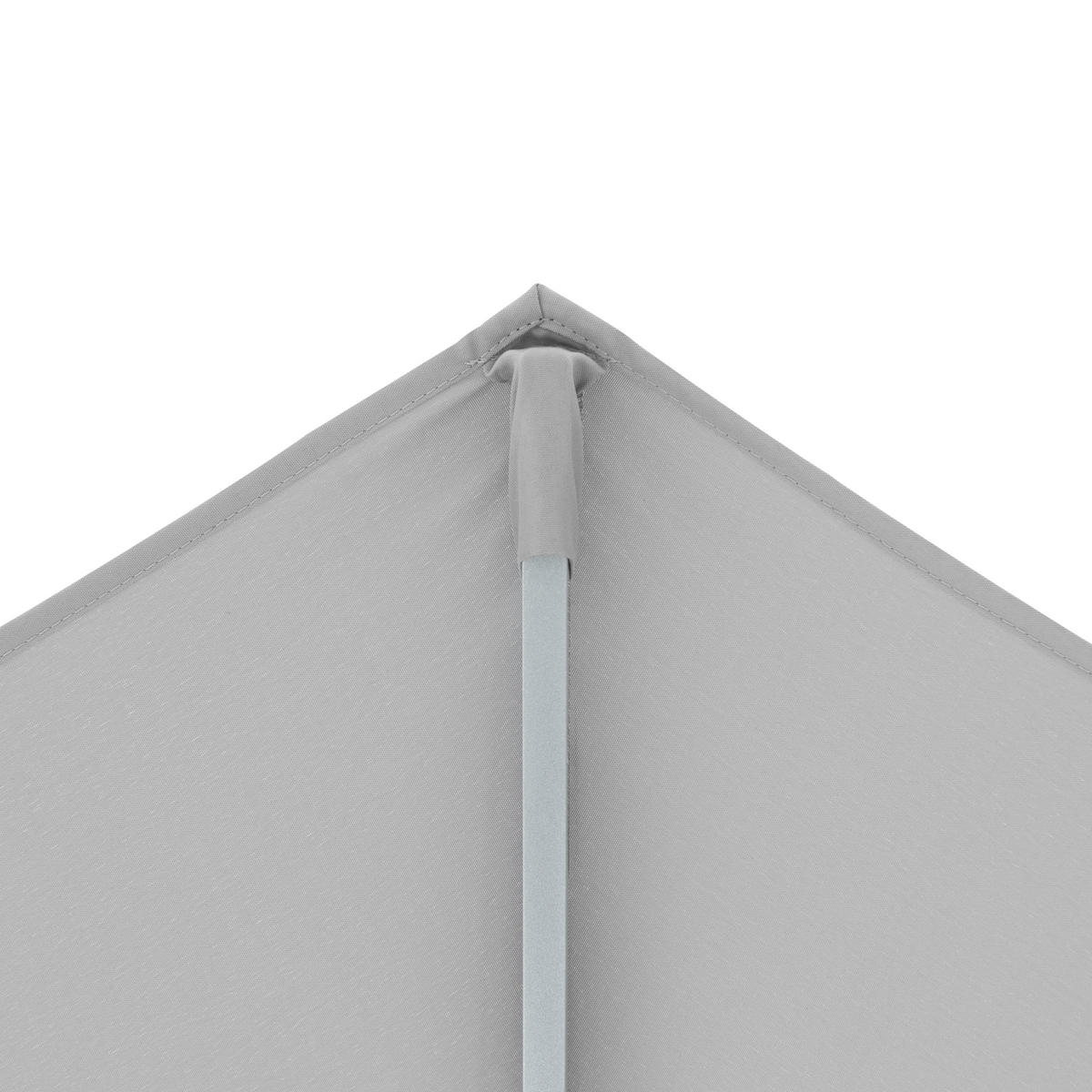 SONNENSCHIRM 305 cm Hellgrau  - Silberfarben/Hellgrau, KONVENTIONELL, Textil/Metall (305/305cm) - Doppler