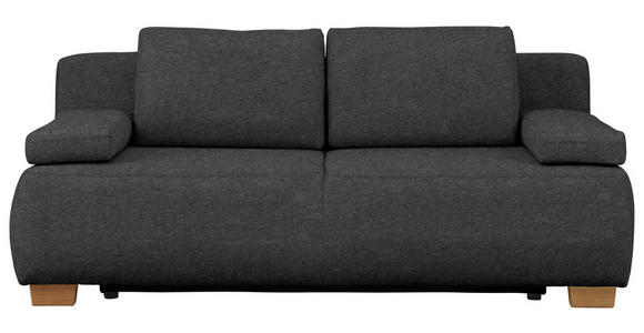 BOXSPRINGSOFA  in Webstoff Dunkelgrau  - Dunkelgrau/Naturfarben, Design, Holz/Textil (205/93/108cm) - Venda