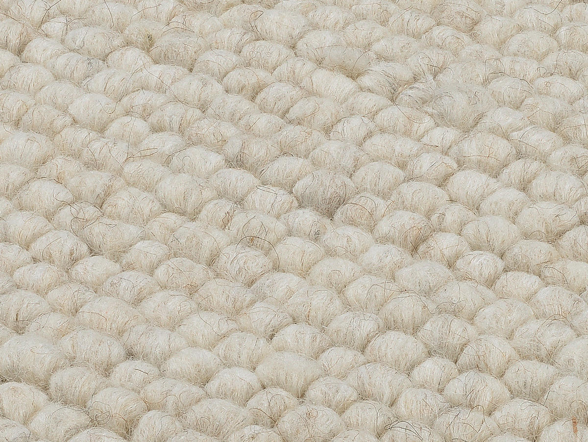 HANDWEBTEPPICH 60/90 cm Helsinki Naturfarben, Weiß  - Naturfarben/Weiß, Basics, Textil (60/90cm) - Linea Natura