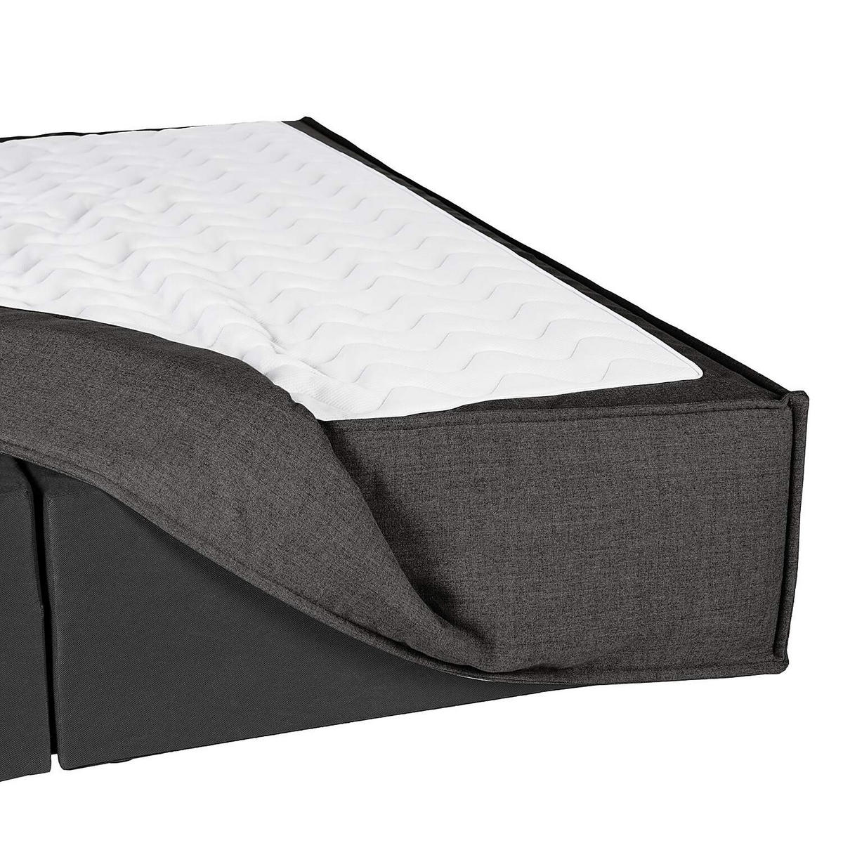BOXSPRINGBETT 240/220 cm  in Anthrazit  - Anthrazit, Design, Textil (240/220cm) - home24