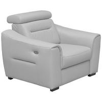 RELAXSESSEL in Textil, Leder Platinfarben  - Platinfarben/Wengefarben, Design, Leder/Holz (100/104/102cm) - Celina Home
