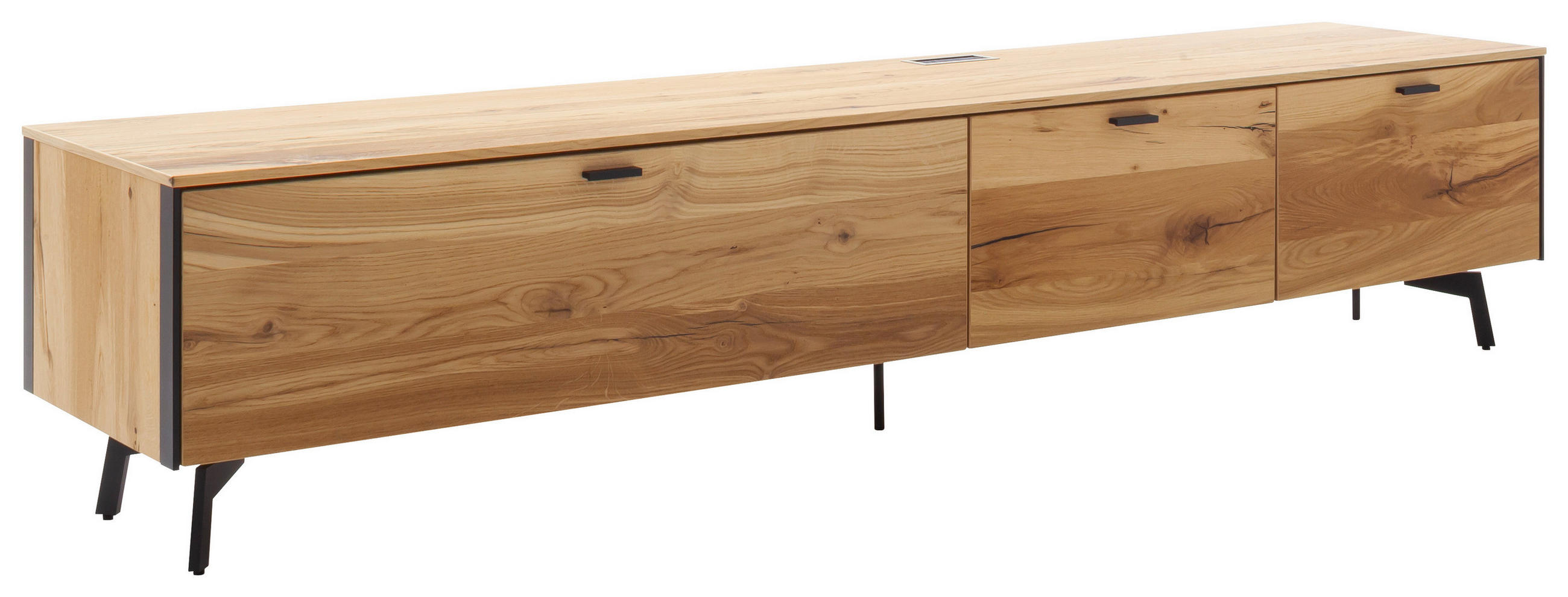 LOWBOARD Anthrazit, Eichefarben  242/53,5/53 cm  - Eichefarben/Anthrazit, Design, Holz/Metall (242/53,5/53cm) - Schöner Wohnen