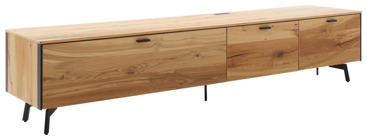 LOWBOARD Anthrazit, Eichefarben  242/53,5/53 cm  - Eichefarben/Anthrazit, Design, Holz/Metall (242/53,5/53cm) - Schöner Wohnen