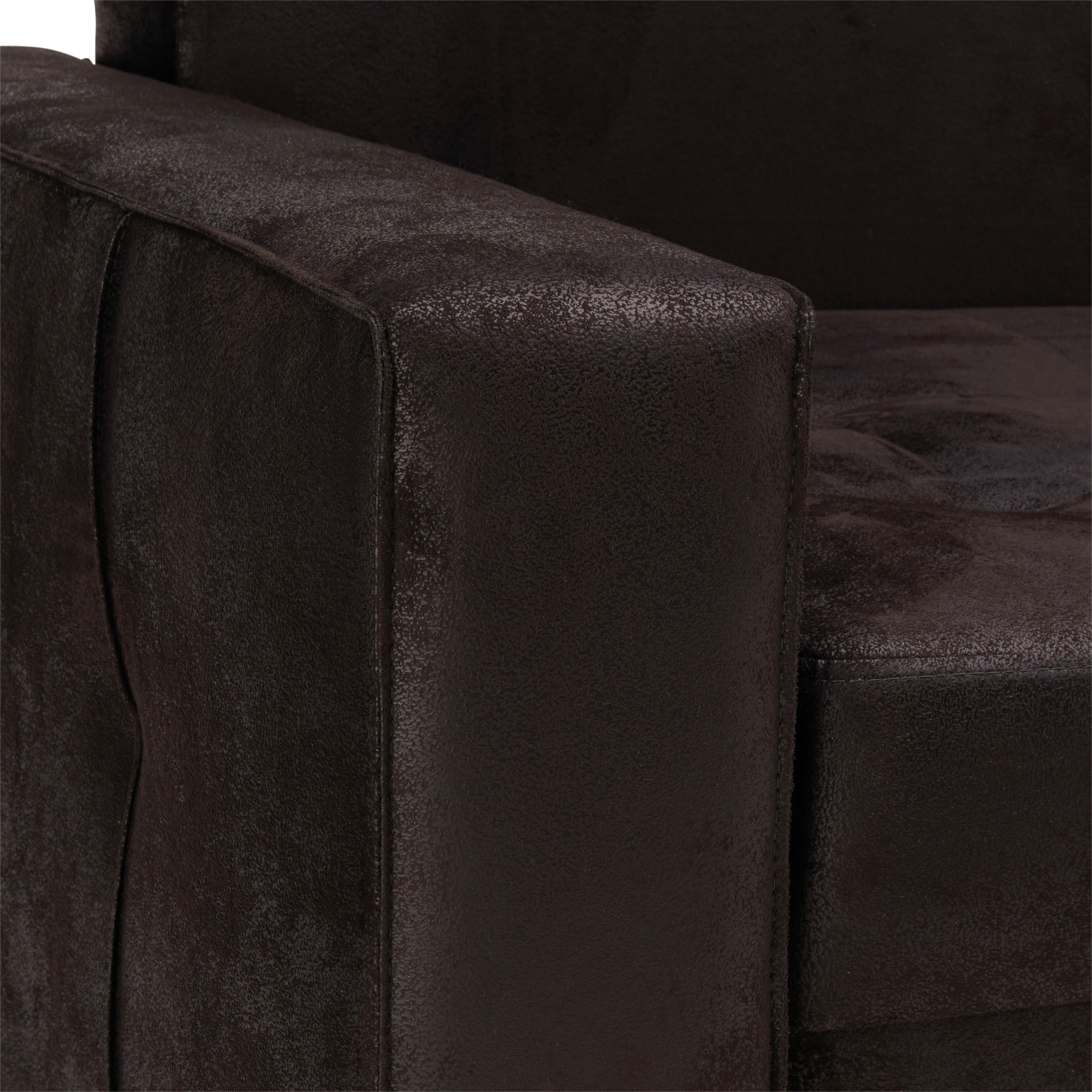 SCHLAFSOFA Lederlook Schwarz  - Chromfarben/Schwarz, MODERN, Kunststoff/Textil (236/86/98cm) - Livetastic