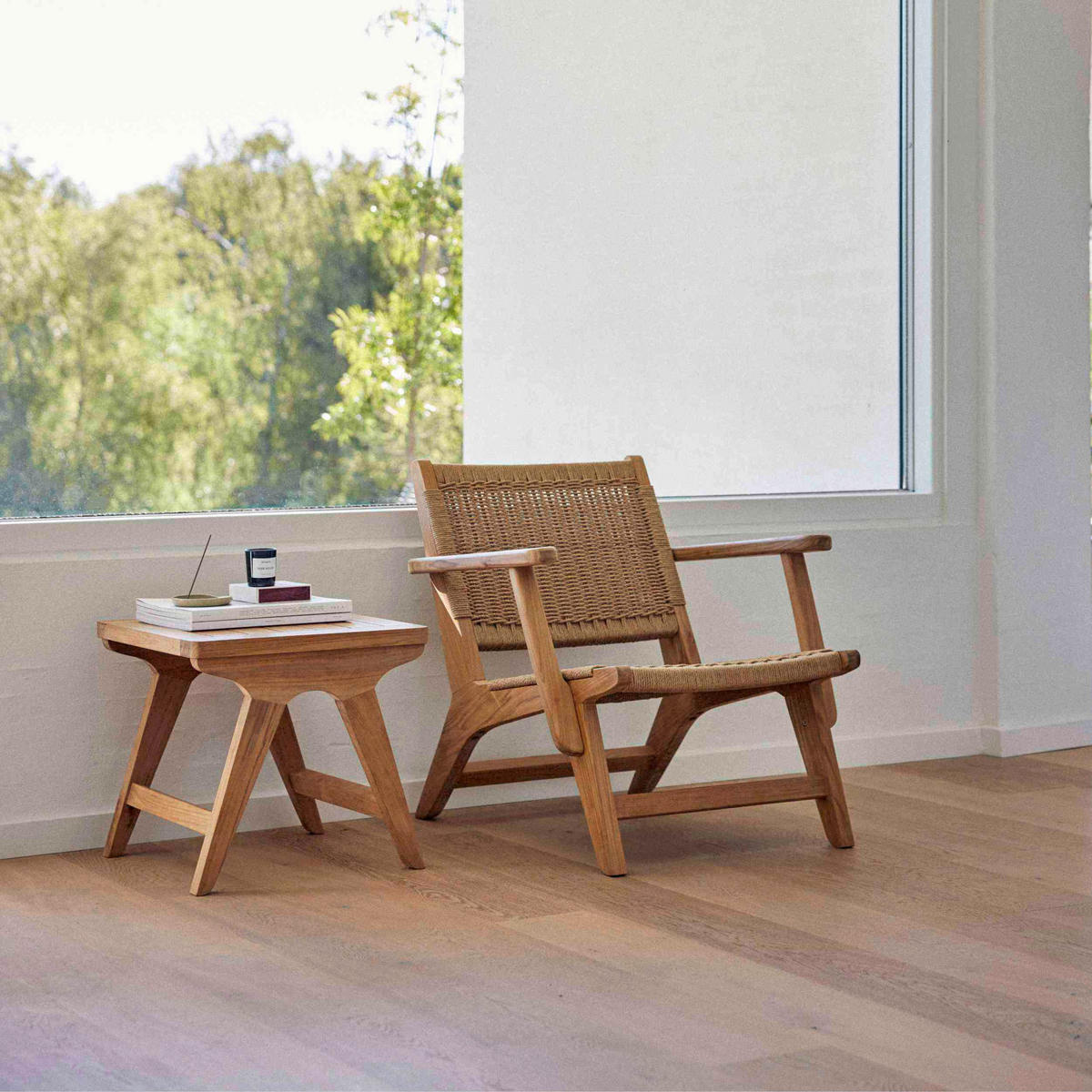 LOUNGESESSEL  - Hellbraun/Teakfarben, Natur, Holz/Papier (68/71/72cm) - Gardenson