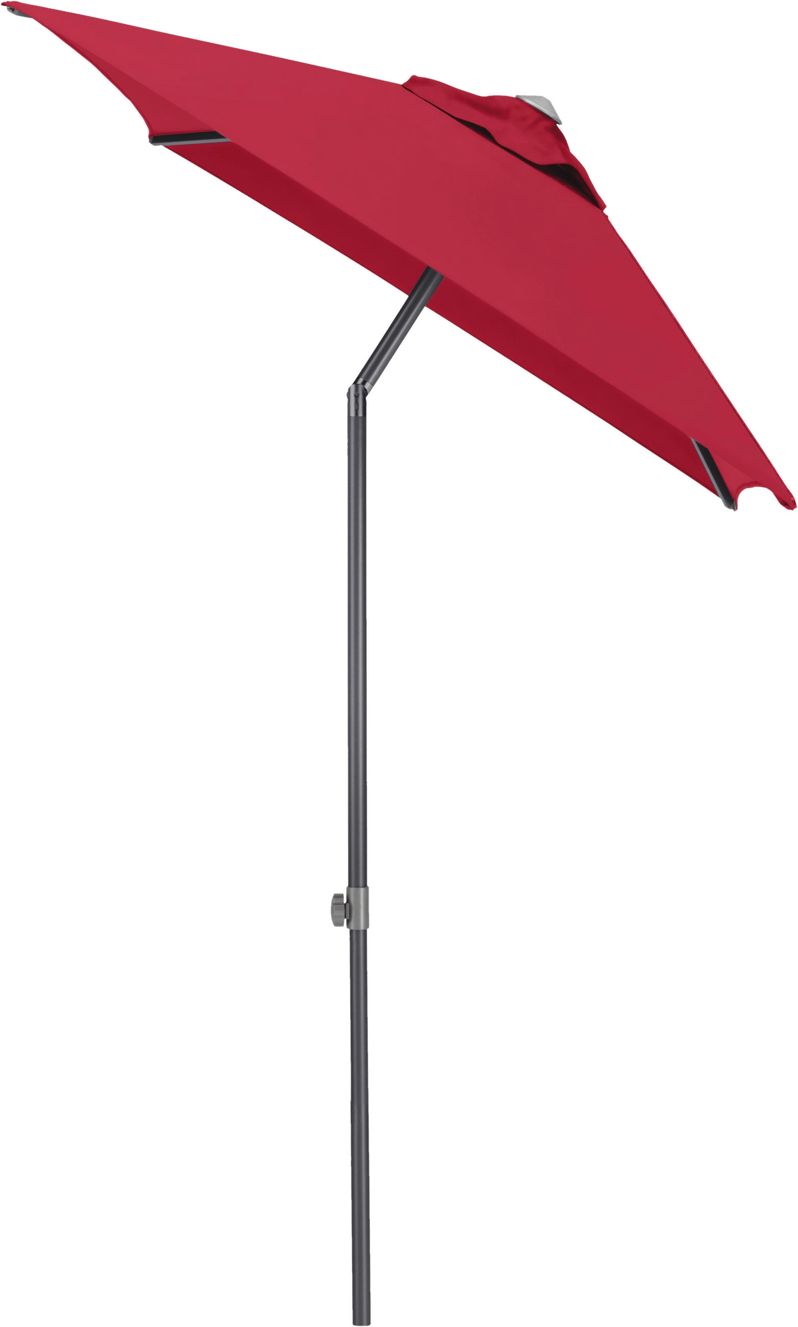 SONNENSCHIRM 210 cm Rot  - Anthrazit/Rot, Basics, Textil/Metall (150/210cm) - Kettler