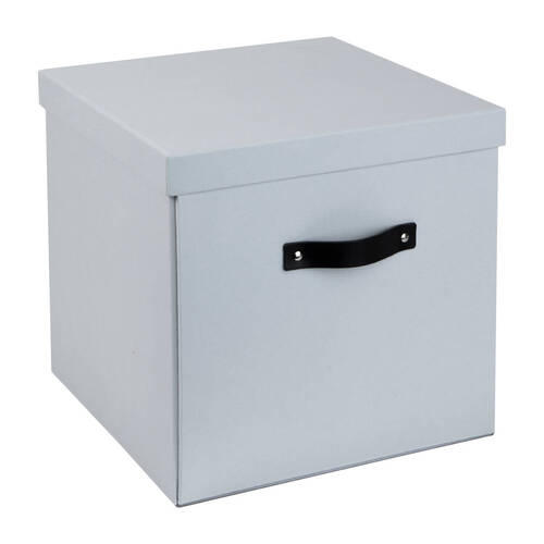 AUFBEWAHRUNGSBOX - Hellgrau/Grau, Basics, Karton/Papier (31/31/31cm)