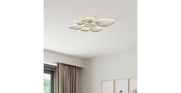 LED-DECKENLEUCHTE Acrux 89,5/79/4 cm  - Sandfarben, Design, Kunststoff/Metall (89,5/79/4cm) - Novel