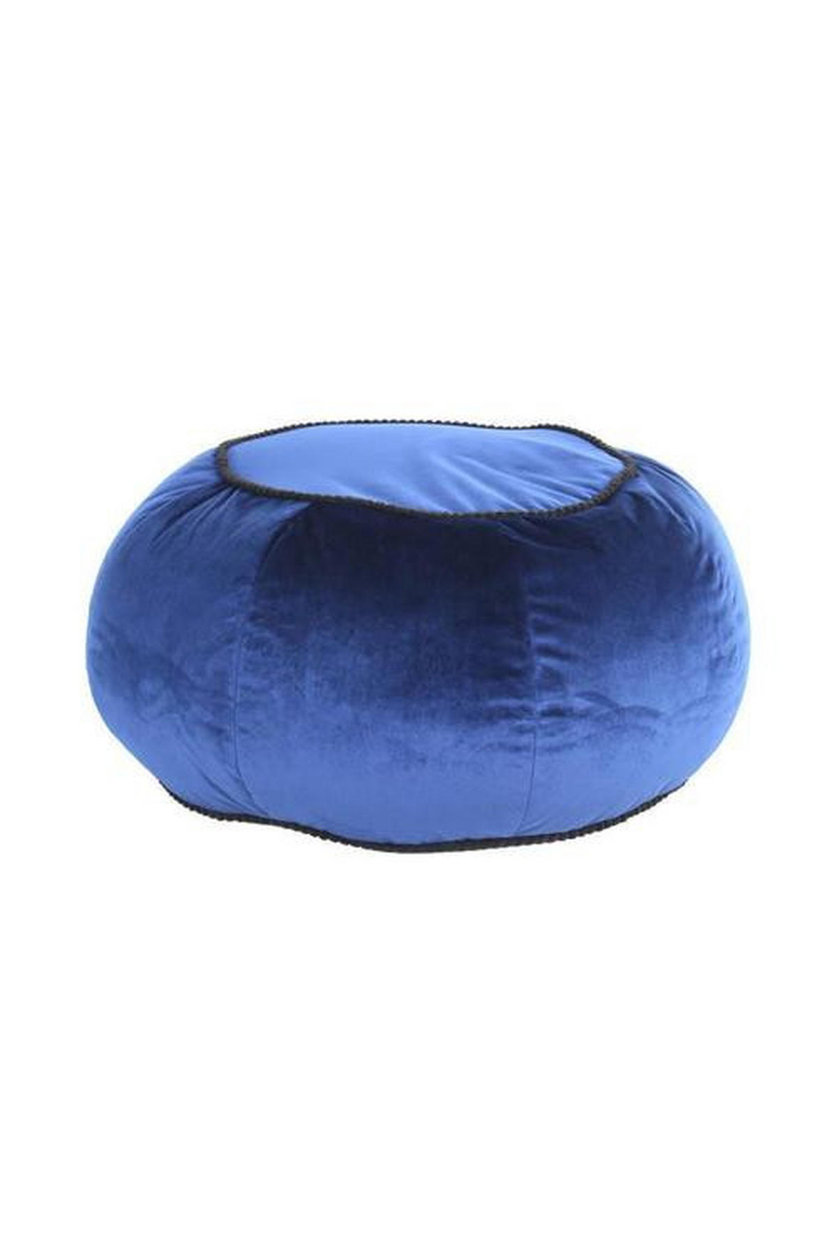 TABURETKA „PUFF“, 65/35/65 cm - modrá, Modern, textil (65/35/65cm) - Livetastic