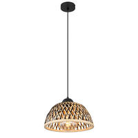 HÄNGELEUCHTE COLLY 30/120 cm   - Schwarz/Naturfarben, Basics, Holz/Metall (30/120cm) - Globo