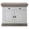 KOMMODE  in 108/85/45 cm  - Weiß/Grau, ROMANTIK / LANDHAUS, Holz/Metall (108/85/45cm) - Boxxx