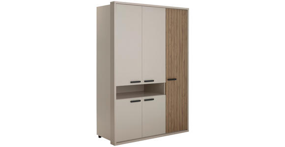 DREHTÜRENSCHRANK in Kaschmir - Kaschmir/Anthrazit, KONVENTIONELL, Holzwerkstoff/Metall (147/217/63cm) - Xora