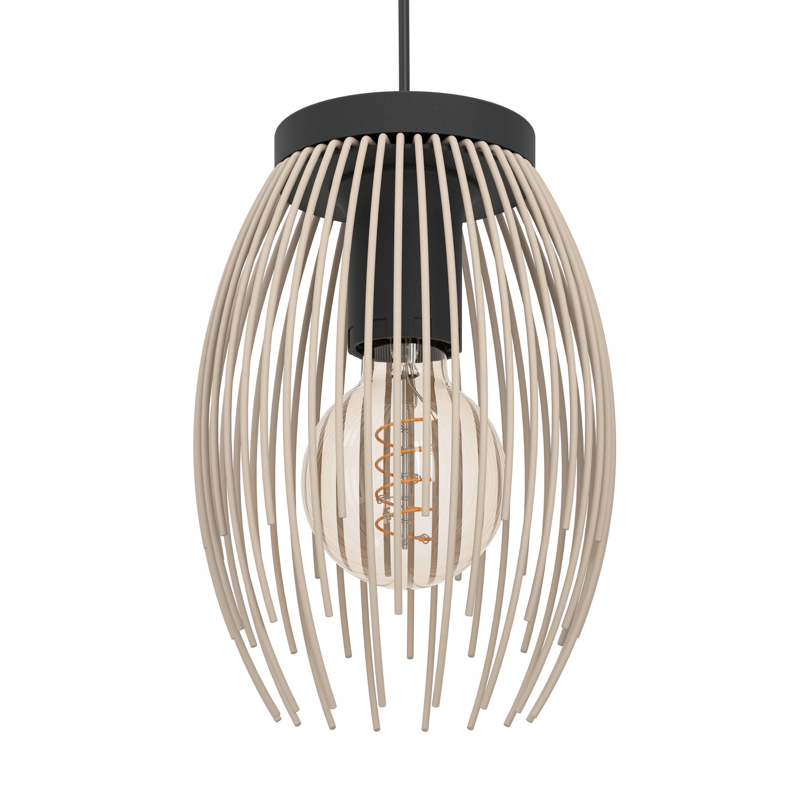 Thumbnail - Novel Hängeleuchte Plato, Schwarz, Metall, Kunststoff, Uni,Uni, länglich,länglich, 16x110x77 cm, RoHS, Europäischer Sich...