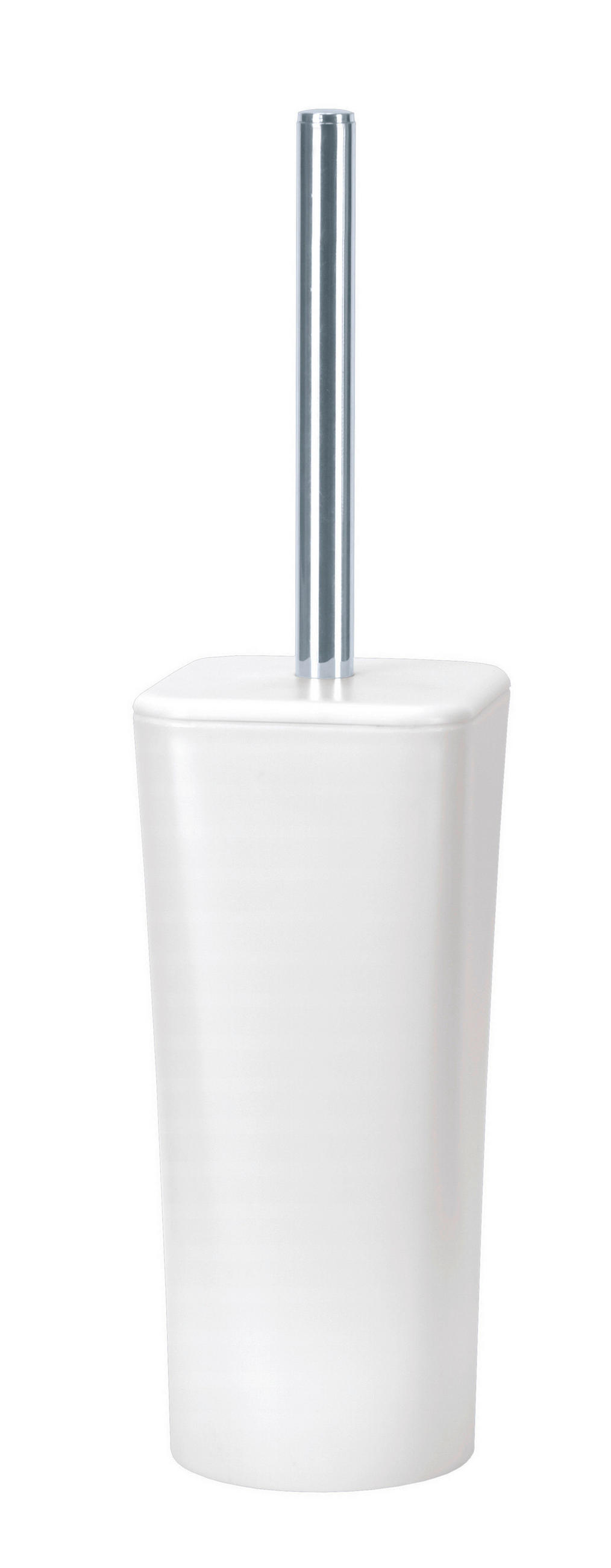 WC-GARNITURA S ŠČETKO - srebrne barve/bela, Konvencionalno, kovina/umetna masa (9,3/37,5cm) - Kleine Wolke