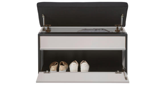 GARDEROBE 5-teilig in 266/200/38 cm - Beige/Schwarz, KONVENTIONELL, Glas/Holzwerkstoff (266/200/38cm) - Voleo