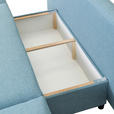 SCHLAFSOFA Flachgewebe Hellblau  - Chromfarben/Schwarz, Design, Kunststoff/Textil (194/73/91cm) - Xora