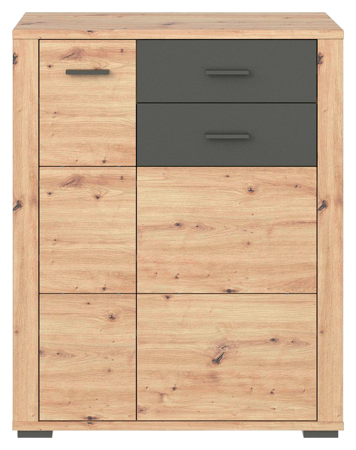 GARDEROBE  in 230/195/45 cm  - Anthrazit/Eiche Artisan, KONVENTIONELL, Glas/Holzwerkstoff (230/195/45cm) - Xora