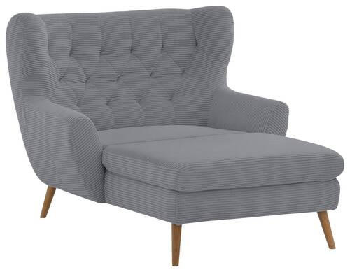 XXL-SESSEL Cord Grau    - Grau, Design, Holz/Textil (120/101/165cm) - Stylife