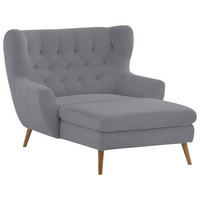 XXL-SESSEL in Cord Grau  - Grau, Design, Holz/Textil (120/101/165cm) - Stylife