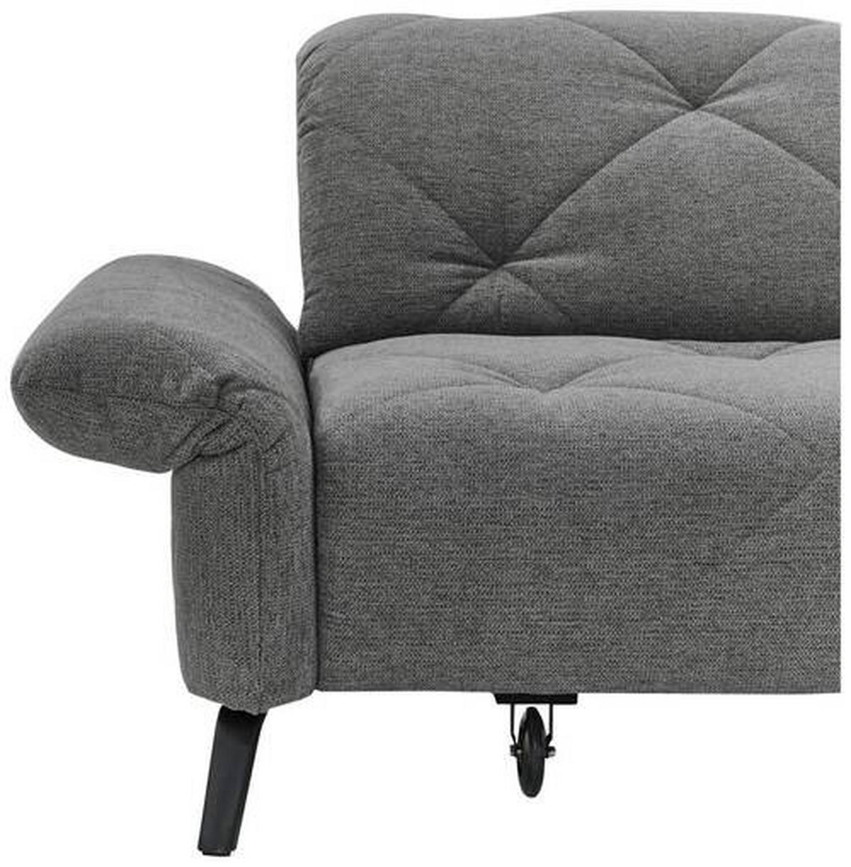 ECKSOFA in Webstoff Anthrazit  - Anthrazit/Schwarz, Design, Textil/Metall (244/173cm) - Moderano